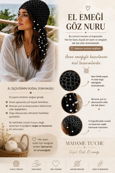 Yerel Üretici Women's Mesh Knitted Summer Perforated Hair Cap