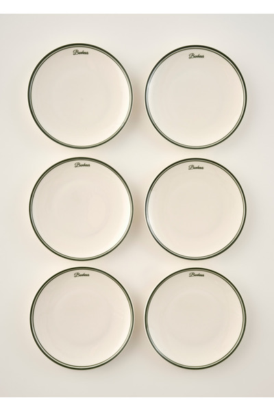 Bella Maison Bonheur Porselen 6'Lı Cake Plate Set Green (21 cm)