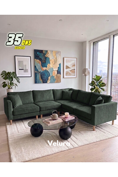 Velura Home & Living Armin Akıllı 5 Modül Köşe Koltuk Takımı & Modüler Yatakl...