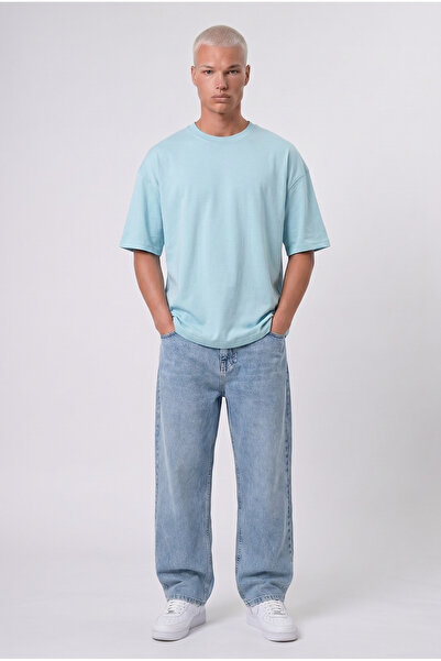 Respire Men's Basic Oversize T-Shirt Baby Blue