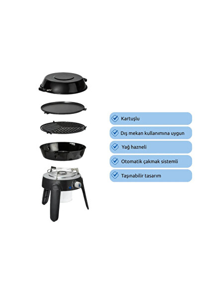 Aygaz Cadac Safari Chef 30 HP Kartuşlu Barbekü ve Mangal - Kompakt, Taşınabil...