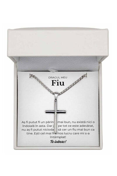 The Jewel Heart Colier cu Pandantiv Cruce pentru Fiu - Material, Stil Simplu,...