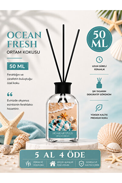 homeartplus Ocean fresh  Oda kokusu bambu esansiyel uçucu yağ 50 ml
