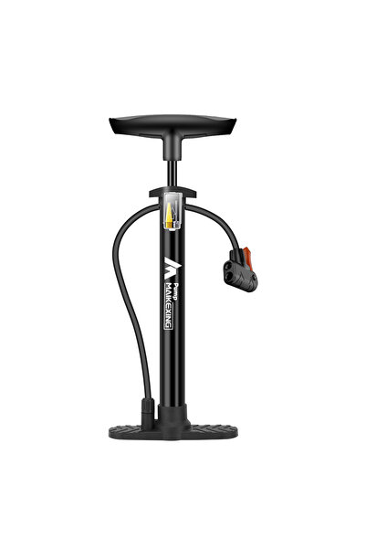 Choice3 Black 2 Bike Pump with Gauge Multi-functional Inflator for Bicycles a...