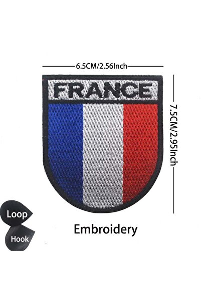 Choice16 HK110-19 France Flag Patch Clothes Applique Embroidery Morale Emblem...