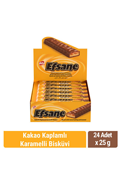 Bifa Efsane Kaplamalı Karamelli Bisküvi 25 gr x 24 Adet