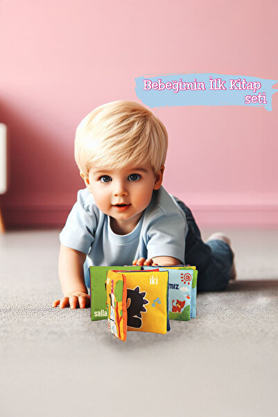 BABYCİM My Baby's First Book Set Rustling Cloth Book 4 Types