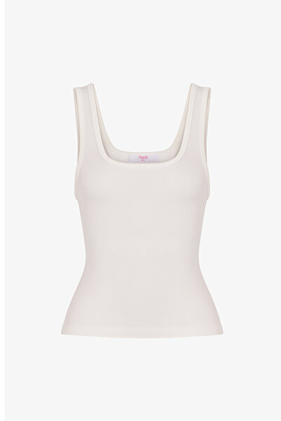 Penti Λευκό τετράγωνο γιακά χωρίς ραφές και χωρίς ενέσιμα υφάσματα