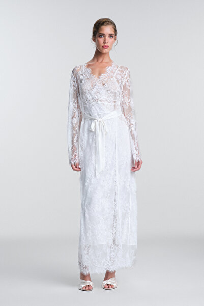 Penti Off-White Pirra Bridal Lace Dressing Gown