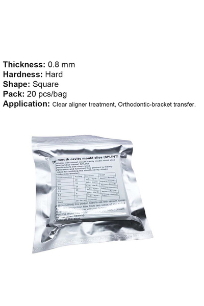 Choice16 OS-S08-H 0.5-3.0mm Dental Orthodontic Splint Retainer Vacuum Hard/So...