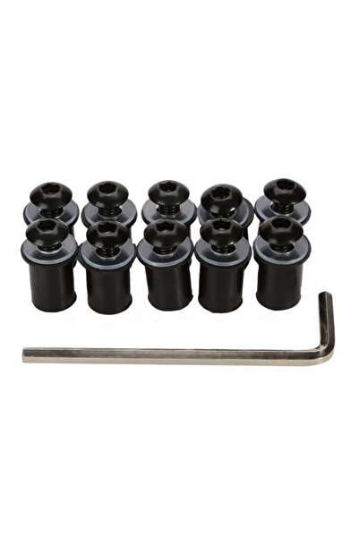 Choice4 black 10Pcs Aluminum Motorcycle CNC Windscreen Windshield Screw Bolts...