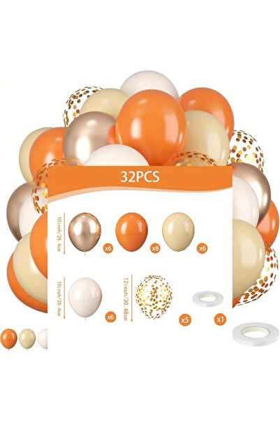 Choice O 10inch HG9140 32/40 Pcs Retro Orange Balloon Wreath 10 Inch Multiple...