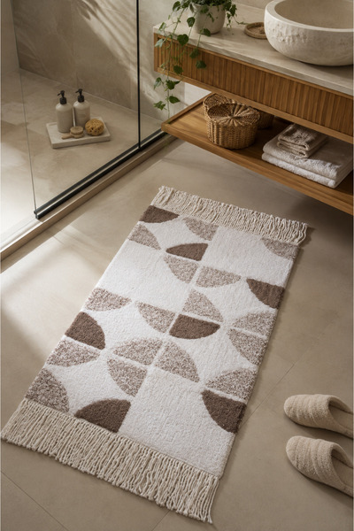 İrya Brook %100 Pamuk Banyo Paspası Ekru 70x110
