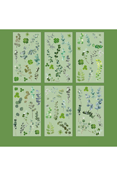 Choice6 Eucalyptus 6 Pcs Journal Stickers, Plant and Flower Stickers,PET Wate...