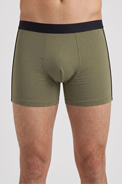 OBJE Men's Khaki Lycra Cotton Boxer