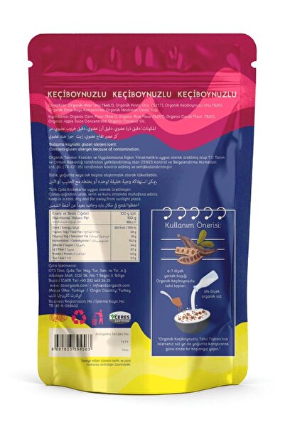 OTS Organik Keçiboynuzlu Tahıl Topları 300 gr (Organik Sertifikalı, Pestisit Analizli)