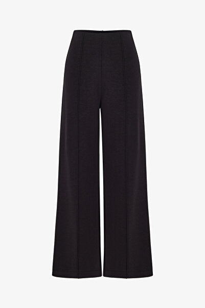 Penti Black Ribbed High Waist Wide Leg Pants