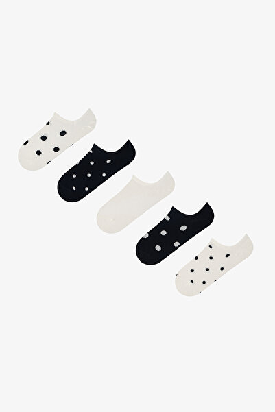 Penti 3 Çift Burun Dikişsiz Pamuklu Renkli Puantiye Desenli Sneaker Çorap