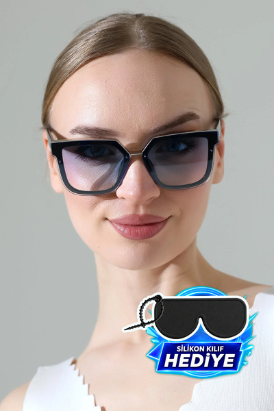 MİLANO KORS Women's Gradient Glass Black Frame Sunglasses