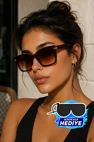 MİLANO KORS Unisex Brown Glass Brown Frame Sunglasses