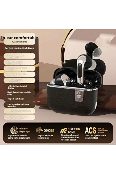 Choice سماعات أذن بلوتوث سوداء TWS HIFI مع ميكروفون، سماعات لاسلكية للآيفون، ...