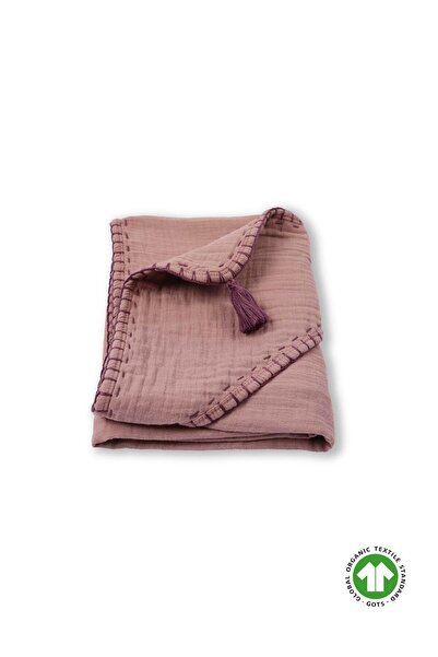 Cigit Çift Kat El İşi Organik Müslin Üçgen Havlu (Yıkanmıştır) 75X75 cm Bakır