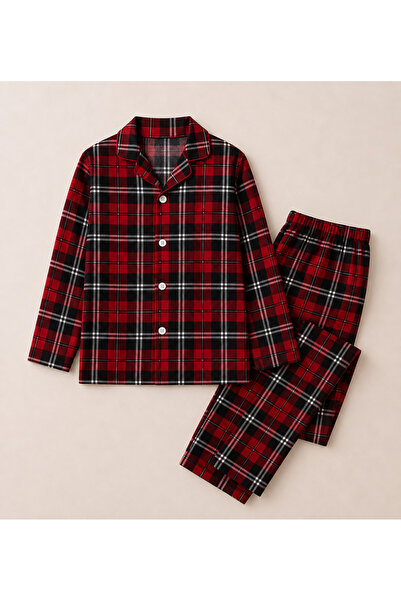 zahider Boy's Cotton Buttoned Long Sleeve Pajama Set