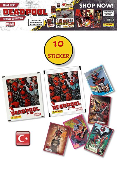 TOYFEST 2 Pack - Marvel Deadpool Sticker Pack |   Panini Licensed Product (10...