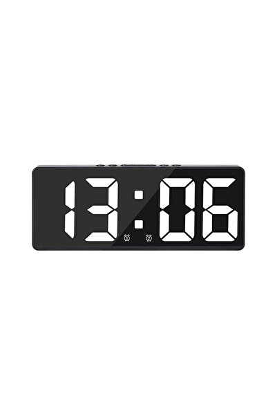 Choice BW Digital Alarm Clock Voice Control Teperature Snooze Night Mode Desk...