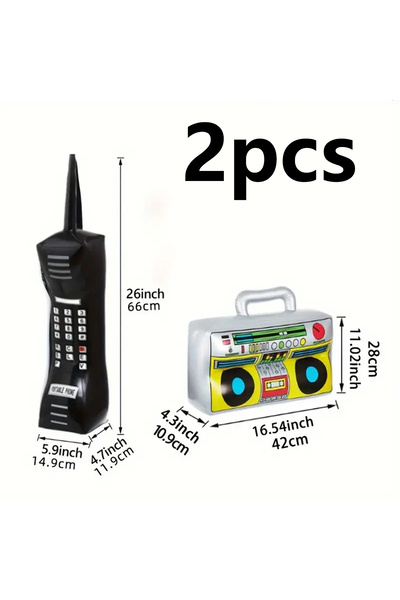 Choice 2pcs 2 Pcs Set Of 90s Inflatable Radio Toys, Party Decorations, Phone ...