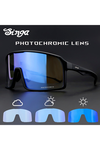 Choice6 With BOX 02 Photochromic Cycling Glasses Singa Cycling Sunglasses UV4...