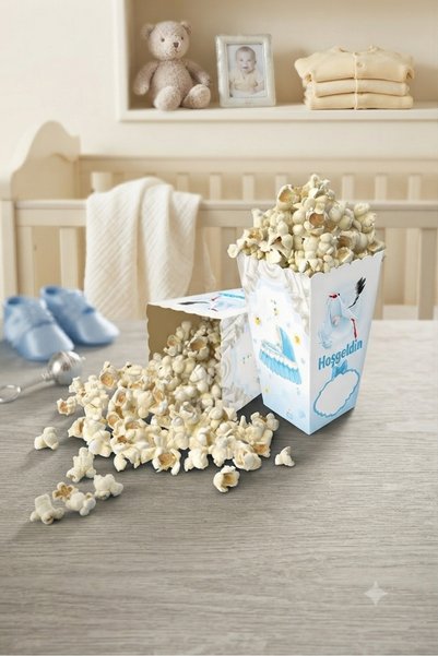 Deniz Party Store Welcome Baby-Themed Popcorn Corn Chips Box 8 Pieces