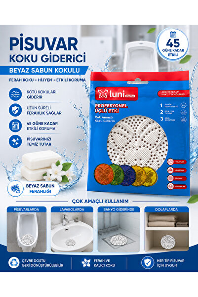 Lunihome Beyaz Sabun Kokusu Lavabo Banyo Dolap Gider Pisuvar Süzgeci Beyaz Sa...