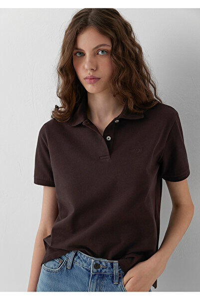 Mavi Logo Baskılı Kahverengi Polo Tişört Regular Fit / Normal Kesim 1614192-7...
