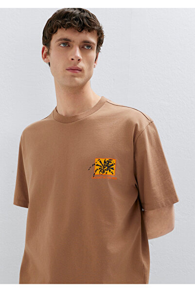 Mavi Tricou maro imprimat, croială lejeră / croială amplă și confortabilă 061...