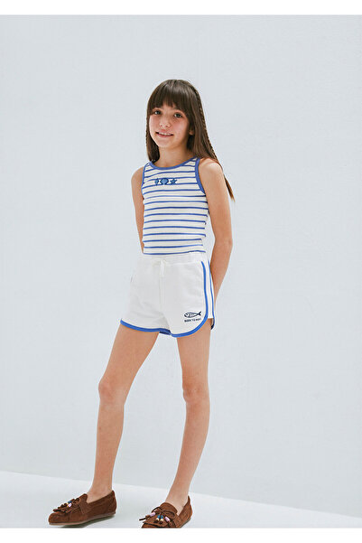 Mavi Ecru-Shorts mit Fischmuster 7410012-70057