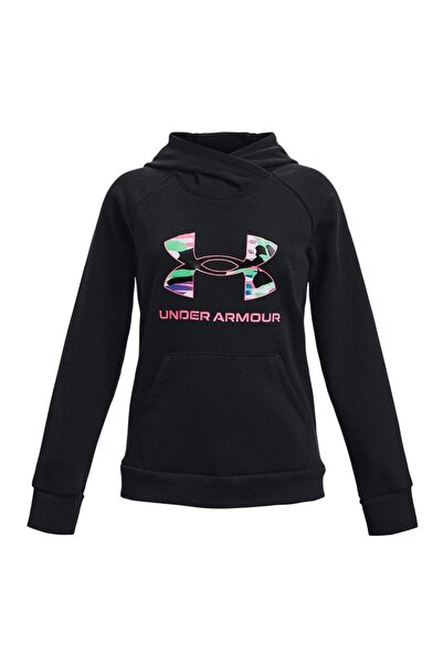 Under Armour RIVAL Φλις Φούτερ με Κουκούλα 1373127-001 Μαύρο