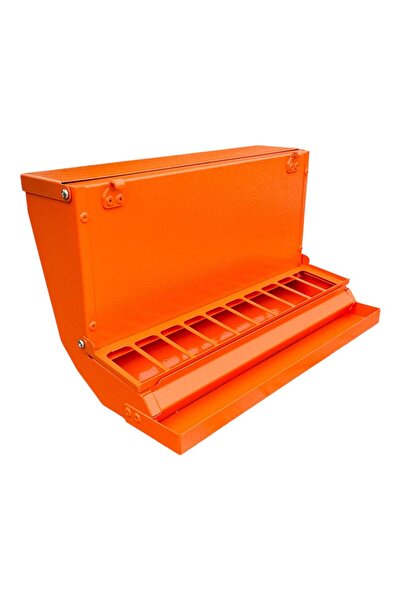HERA (YEM KAPASİTESİ 3 KG.) Dışa Monte Edilebilir Metal Tavuk Yemliği-turuncu