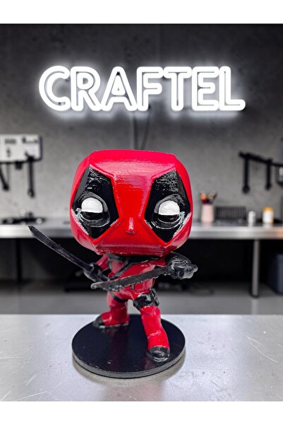 CRAFTEL Funko Pop Marvel Deadpool Figür 10 cm Koleksiyonluk Standlı Masaüstü ...