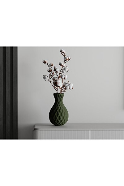 Sani Vază decorativă Sani, Milano 121 x 121 x 200 mm, Verde închis mat