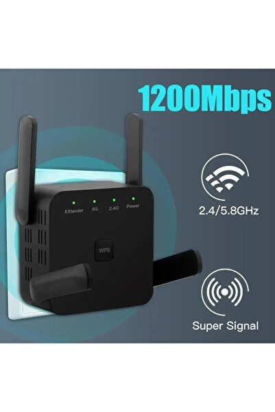 Choice1 UK Plug black 1200Mbps EU/US/UK Plug WiFi Repeater Wireless Extender ...