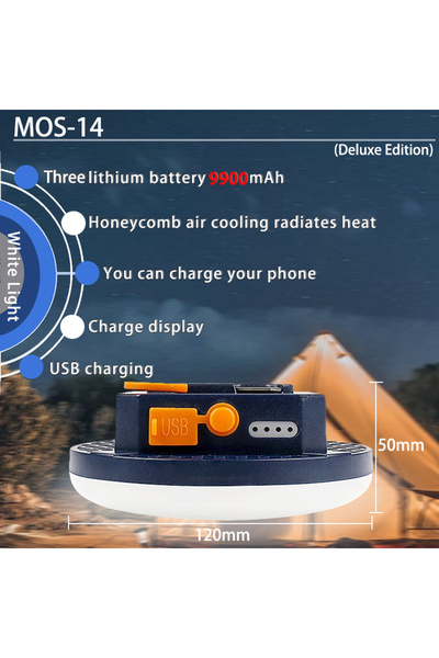 Choice Blue MOS-14 White MOSLIGHTING Tent Light Rechargeable Lantern Portable...