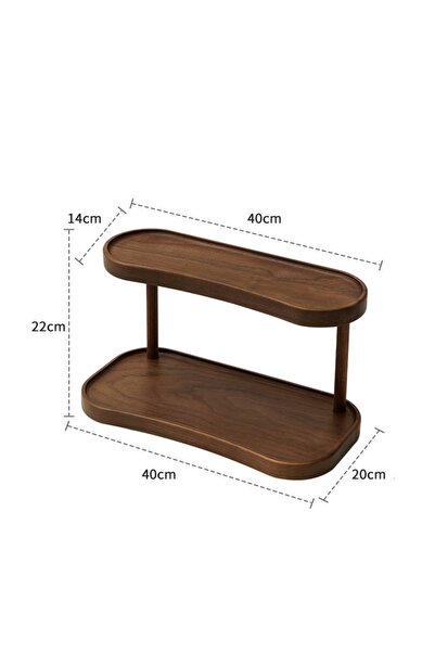 Choice Large 2 Tier Makeup Organizer for Vanity Bamboo Wooden Cup Holder for ...