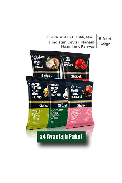 Shazel Special Seri 5 'li 100g X 5 Adet Çilekli/antep Fıstıklı/narlı/hindista...