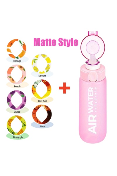 Choice 750ml 7 rings Matte Pink 750ml/25oz Fruit Flavor Water Bottle 0 Sugar ...