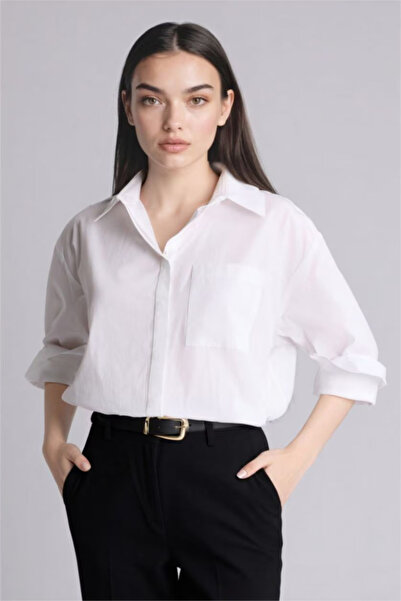 DeFacto 100% Cotton Oversized Poplin Long Sleeve Shirt G9803Ax26Sp