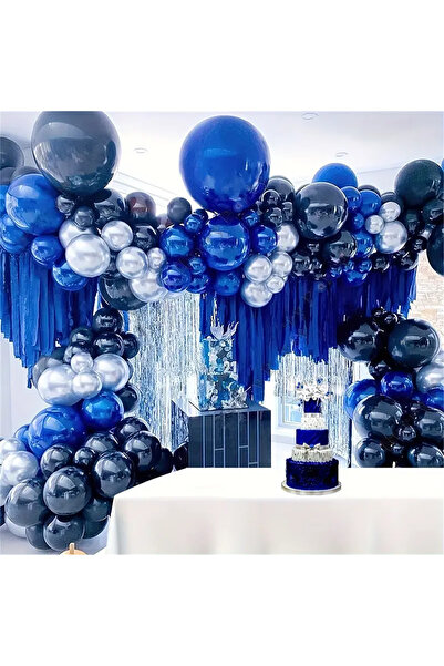 Choice As picture Royal Blue Silver 160Pcs Royal Blue Silver Balloon Arch Kit...