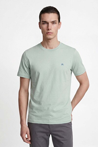 HAKKE Men's basic solid color relaxed fit t-shirt