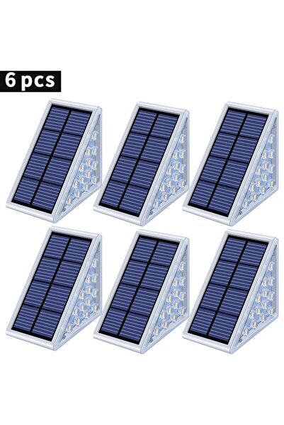Choice5 White 6pcs LED Step Lamp Stair Light Outdoor IP67 Waterproof Solar Li...