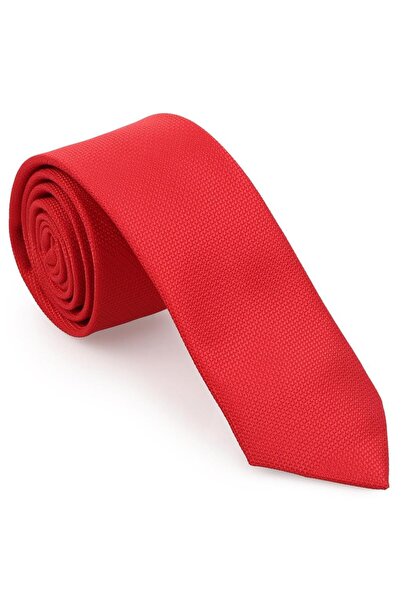 Brianze Red Oxford Model Handkerchief Slim Tie-Brianze Mkas-2